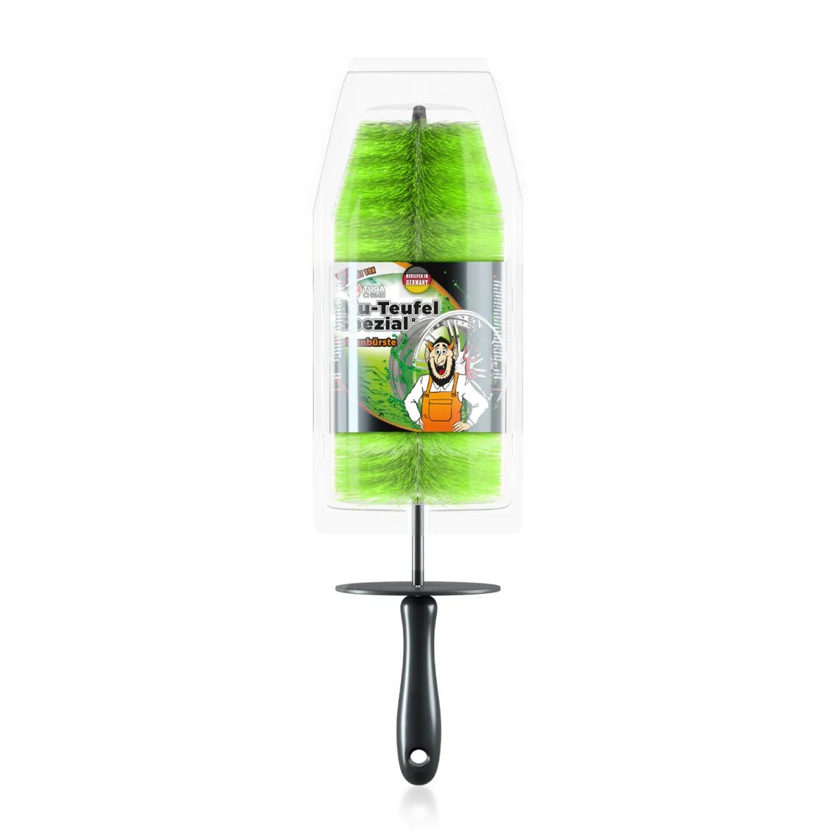 Ergonomische Felgenbürste mit langem Griff